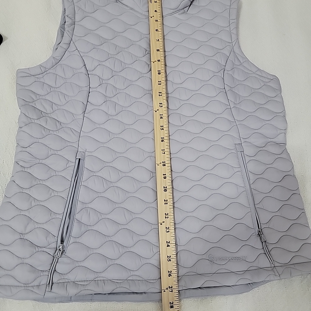 Free Country Repreve Quilted Vest  Zip SILVER CHIP LADIES Size XL NWOT - Picture 9 of 10
